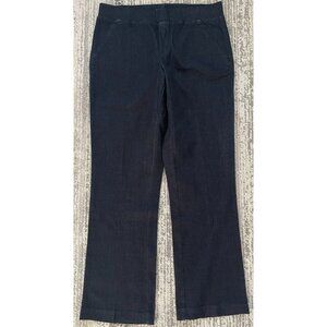 Lee Women's Natural Fit 1889 Dark Blue Denim Jeans Stretch Pants - Size 14